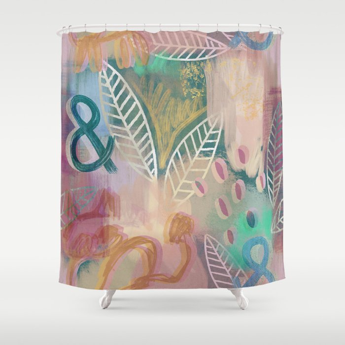 in your dreams, abstract painting pattern  Shower Curtain