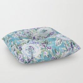MAUI MINDSET Mystic Aqua Floral Floor Pillow