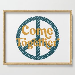 Come Together Peace Sign Serving Tray
