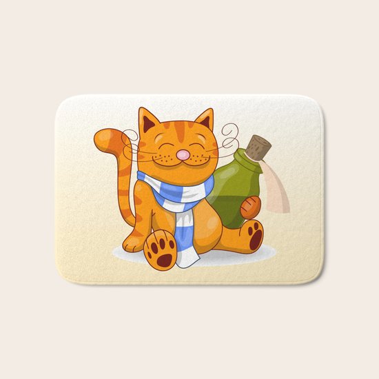 Happy Cat Bath Mat