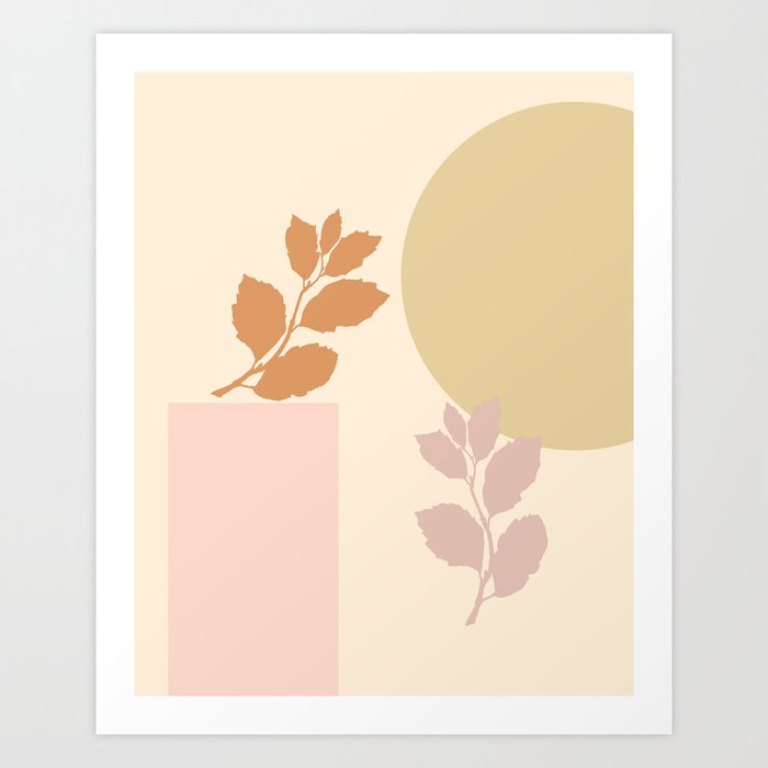 Pastel Autumn - Simple Illustration inspired by Matisse Art Print