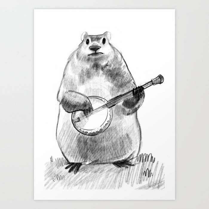 Chester and the Banjo Art Print
