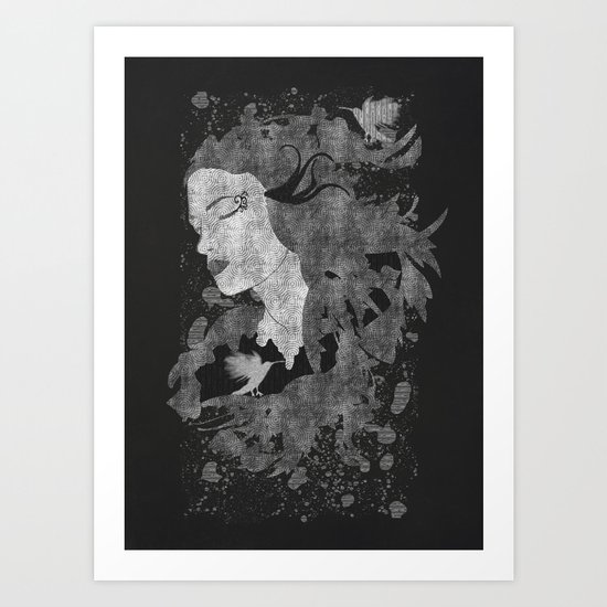 Cosmic dreams (B&W) Art Print