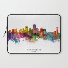 New Orleans Louisiana Skyline Laptop Sleeve | Painting, Cityscape, Skyline, Louisiana, Watercolor, Unitedstates, Tompsett, 6671, Michaeltompsett, Neworleanscanvas 