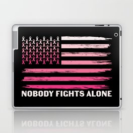 Nobody Fights Alone Breast Cancer Awareness Laptop Skin