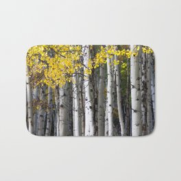 Yellow, Black, and White // Aspen Trees in Crested Butte Badematte