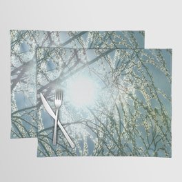 Glowing Sun Rays Through Willow Tree Branches Placemat