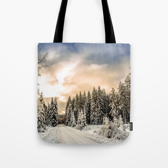 Winter Road #photography #society6 Tote Bag
