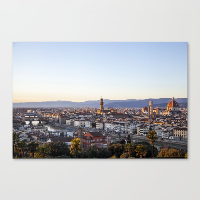 Florence at Golden Hour  |  Travel Photography Canvas Print