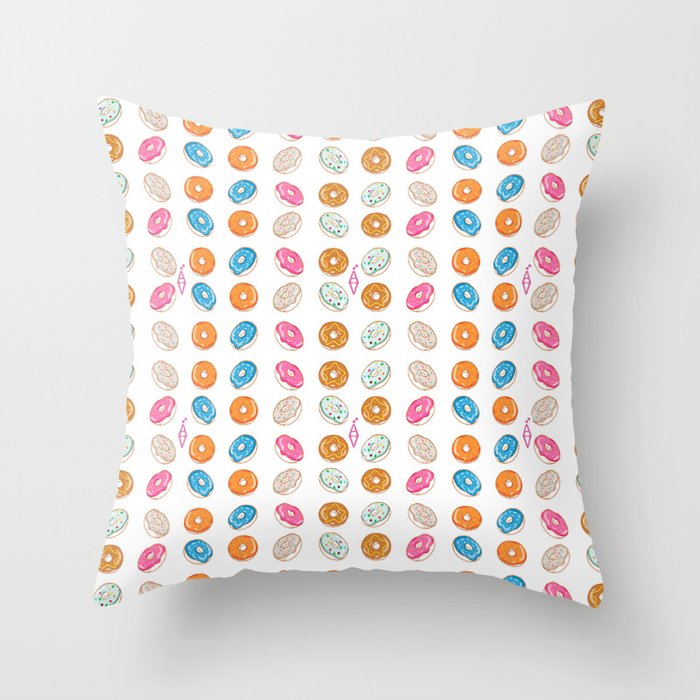 Sweet Donuts for all yammi gnammi!!! Throw Pillow