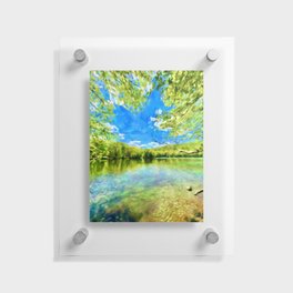 Magical Flow on the Lake Floating Acrylic Print