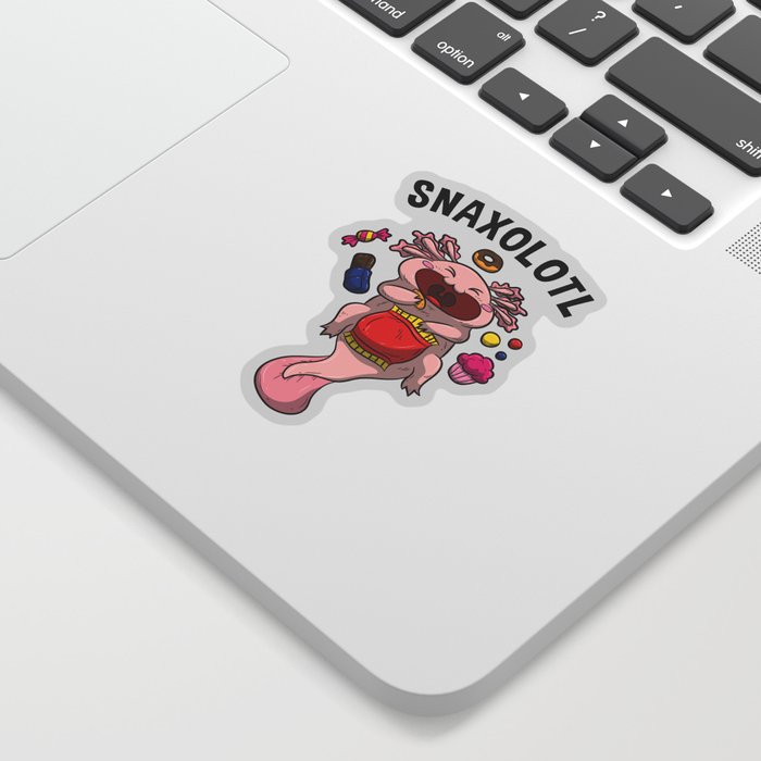 Axolotl Snaxolotl Shirt Funny Animal Pet Puns Kids Sticker