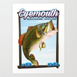 Eyemouth,Berwickshire, Scotland fishing poster Art Print