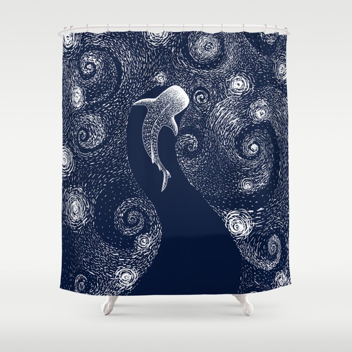 Star eater in Van Gogh style Shower Curtain