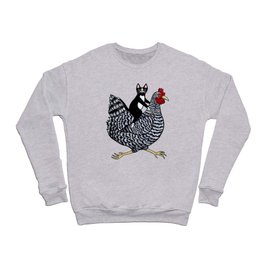 Cat on a Chicken Crewneck Sweatshirt