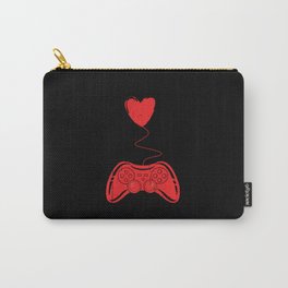 Gamer Game Gaming Hearts Day Valentines Day Carry-All Pouch