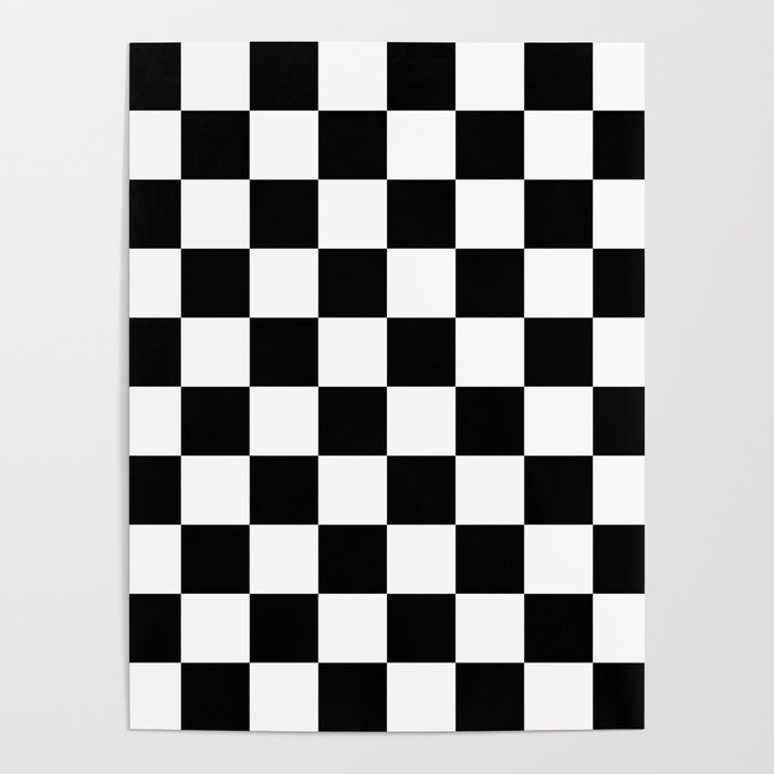 Black and white checkered Poster