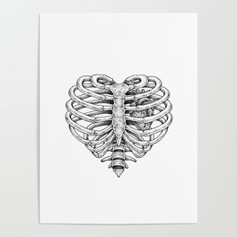 Rib Cage Heart Poster