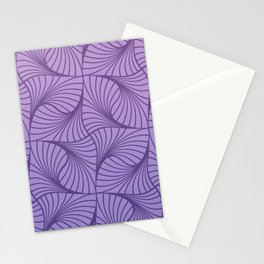 Abstract Wavy Circle Pattern with a Subtle Purple Gradient Ombre Tie Dye Overlay Stationery Card