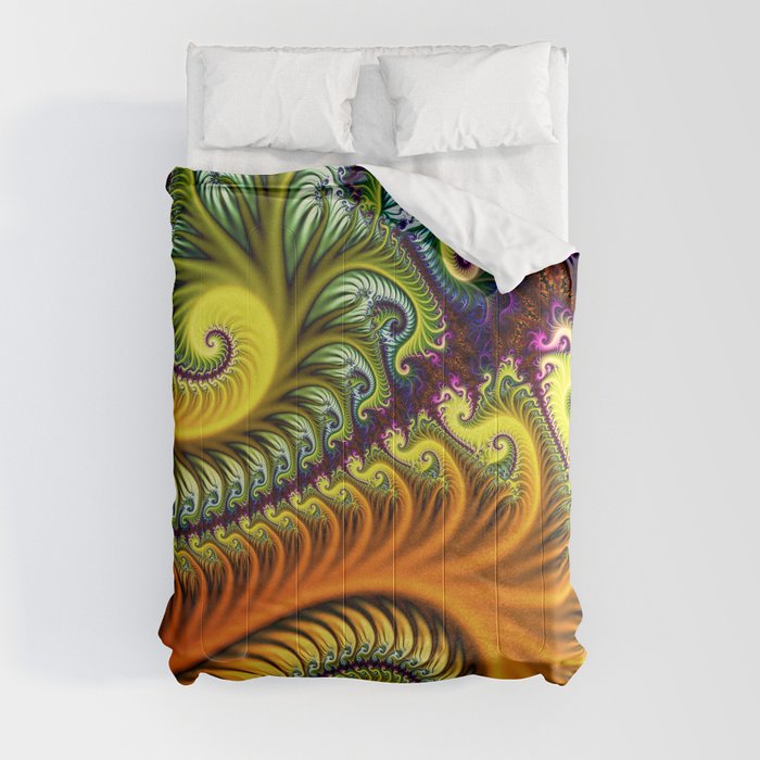 Psychedelic Fractal Art Comforter