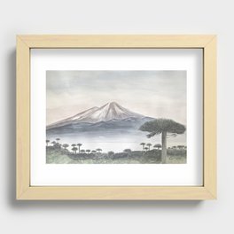 Mural Volcan Llaima Recessed Framed Print