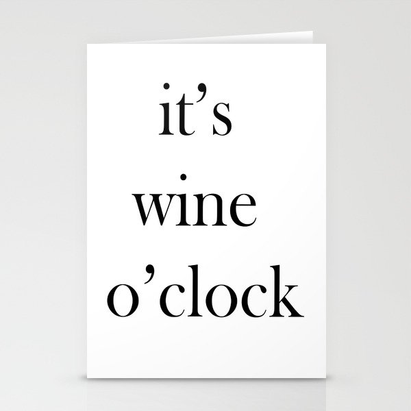 Wine O'Clock Stationery Cards