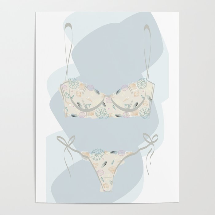Sally Sells Seashells - Bra & Panty Sketch Poster