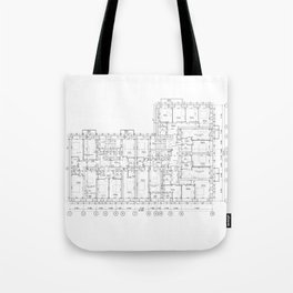 Detailed architectural floor layout Tote Bag