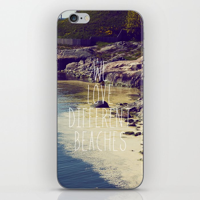 We love Different Beaches iPhone Skin