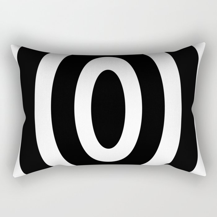 Trippy Black and White Pattern Rectangular Pillow