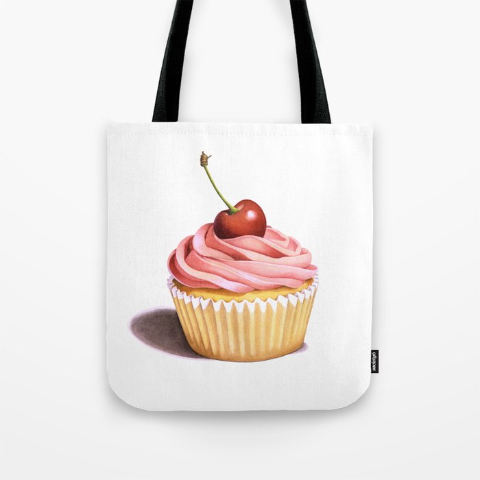 Perfect Pink Cupcake Tote Bag by Patricia Shea Designs | Society6