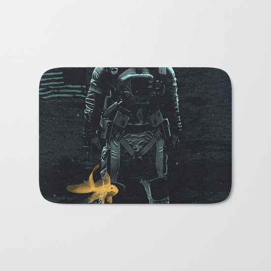 Space goldfish Bath Mat