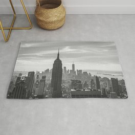New York City Black and White Area & Throw Rug