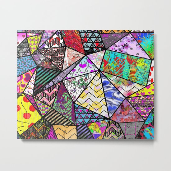 Triangler shaped mix up Metal Print