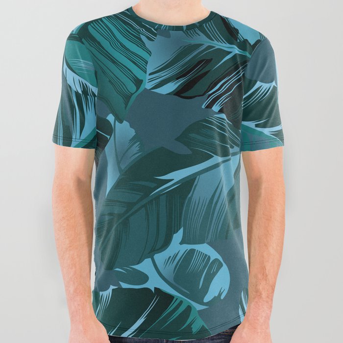 Banana leaves 15 All Over Graphic Tee