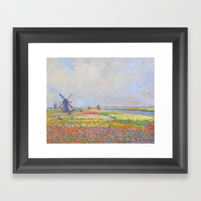 Claude Monet "Tulip Fields near The Hague" Framed Art Print