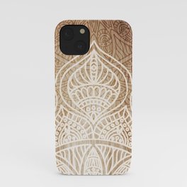 Wood + Mandala Pattern II iPhone Case