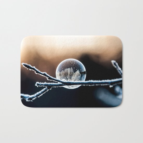 Wintry World in Frozen Bubble Bath Mat