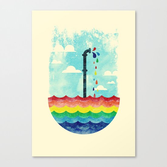 Pond Of Color Canvas Print