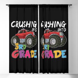 Crushing Into 3rd Grade Monster Truck Blackout Curtain