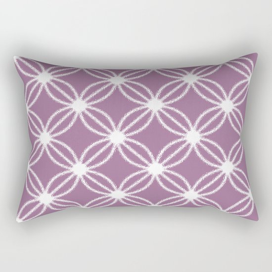 Abstract Circle Dots Purple Rectangular Pillow