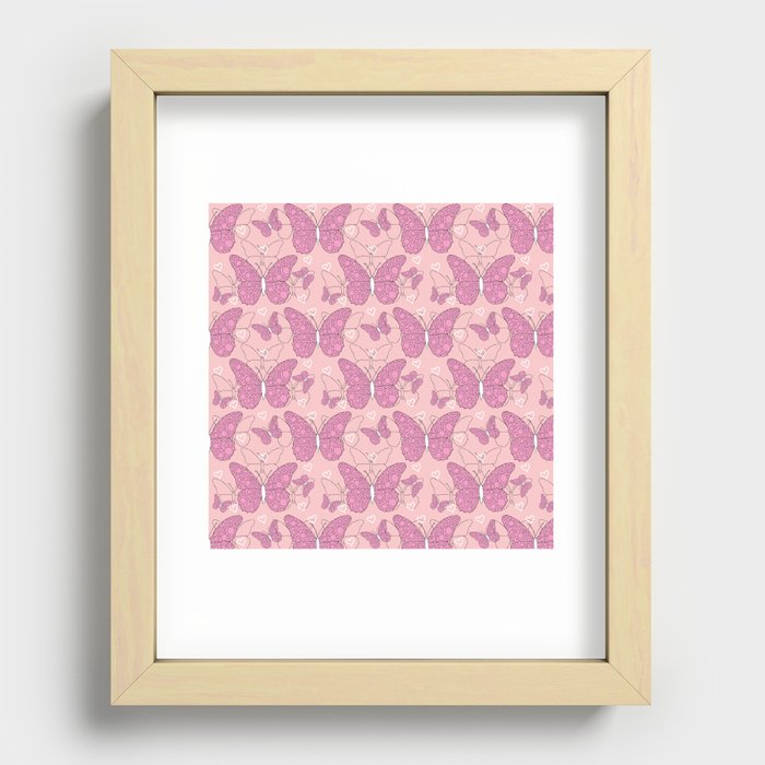 Bubble Butterflies Recessed Framed Print