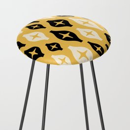 Floating Lanterns 634 Black Yellow and Cream Counter Stool