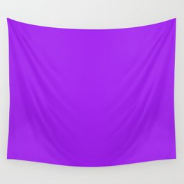 Veronica Purple Solid Color Popular Hues Patternless Shades of Purple Collection - Hex Value #A020F0 Wall Tapestry