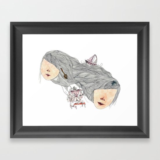 crazy for you (but not that crazy) Framed Art Print