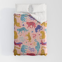 Here Little Kitty - Tigers and Leopards Duvet Cover