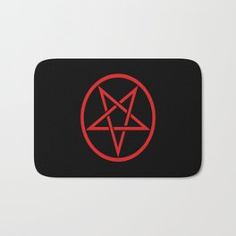 Satanic Pentagram (blood edit) Bath Mat | Demon, Witch, Blood, Magick, Satan, Evil, Star, Weltenbrand, Witchcraft, Blackmetal 
