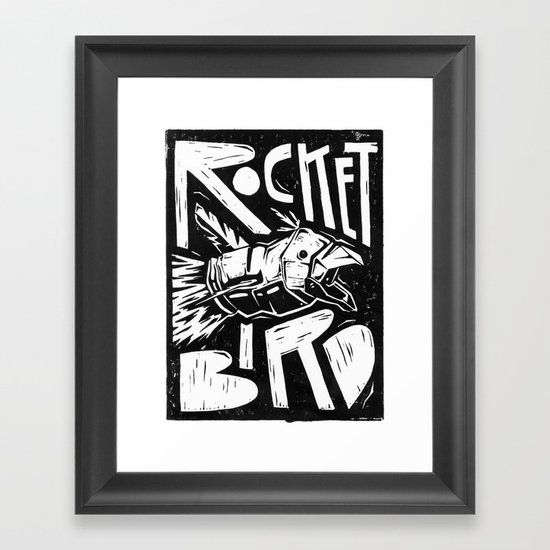 Rocket Bird Framed Art Print