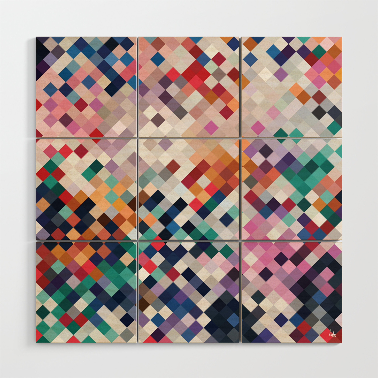Abstract Mosaic Wood Wall Art By Fimbis Society6