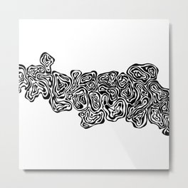 MARY ZOLES DESIGN - Düsseldorf - Abstract Black and White Ink Art Illustration Drawing - (P12 671) Metal Print | Digital, Chick, Pattern, Drawing, Modern, Illustration, Abstractpattern, Abstractart, Classy, Minimal 